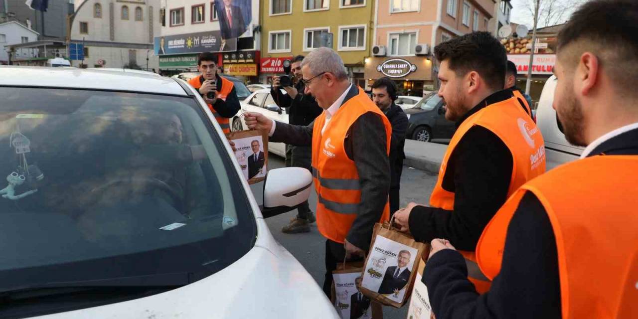 Eyüpsultan’da Trafikte Kalan Vatandaşlara İftariyelik İkramlarda Bulundu