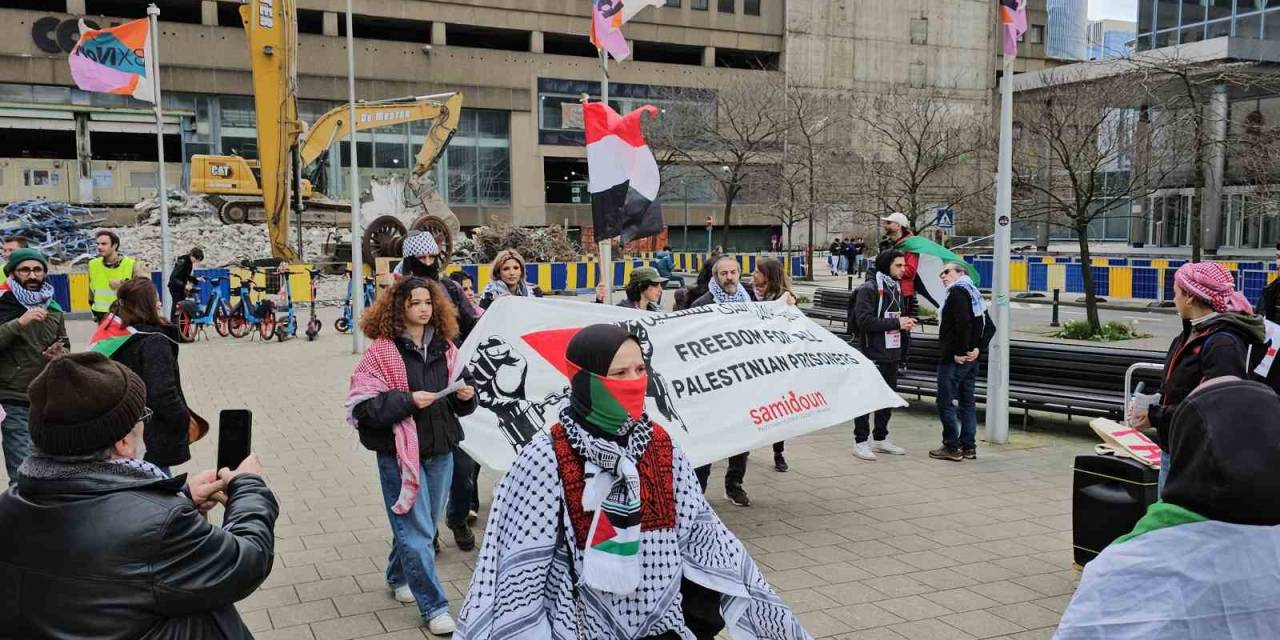 Brüksel’de Gazze’ye Destek Protestosu