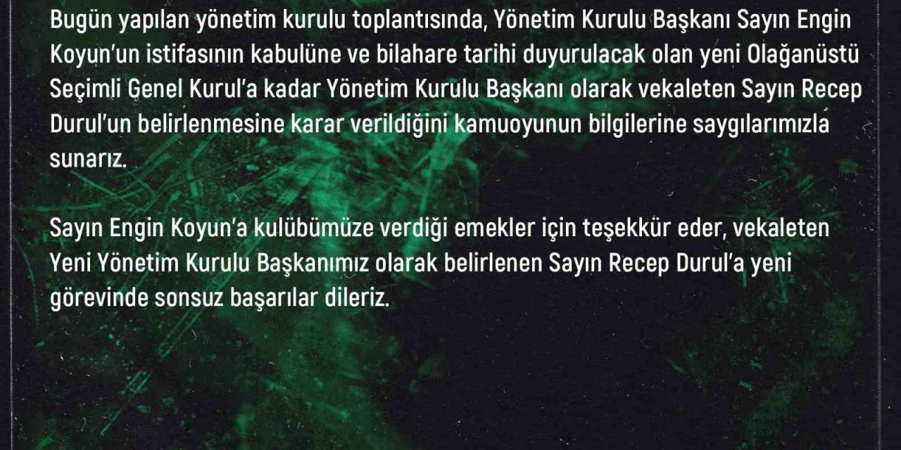 Kocaelispor’da Karar Çıktı: Olağanüstü Kongreye Gidilecek