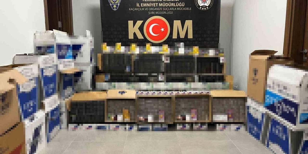 Tekirdağ’da 230 Bin Adet Dolu Makaron Ele Geçirildi