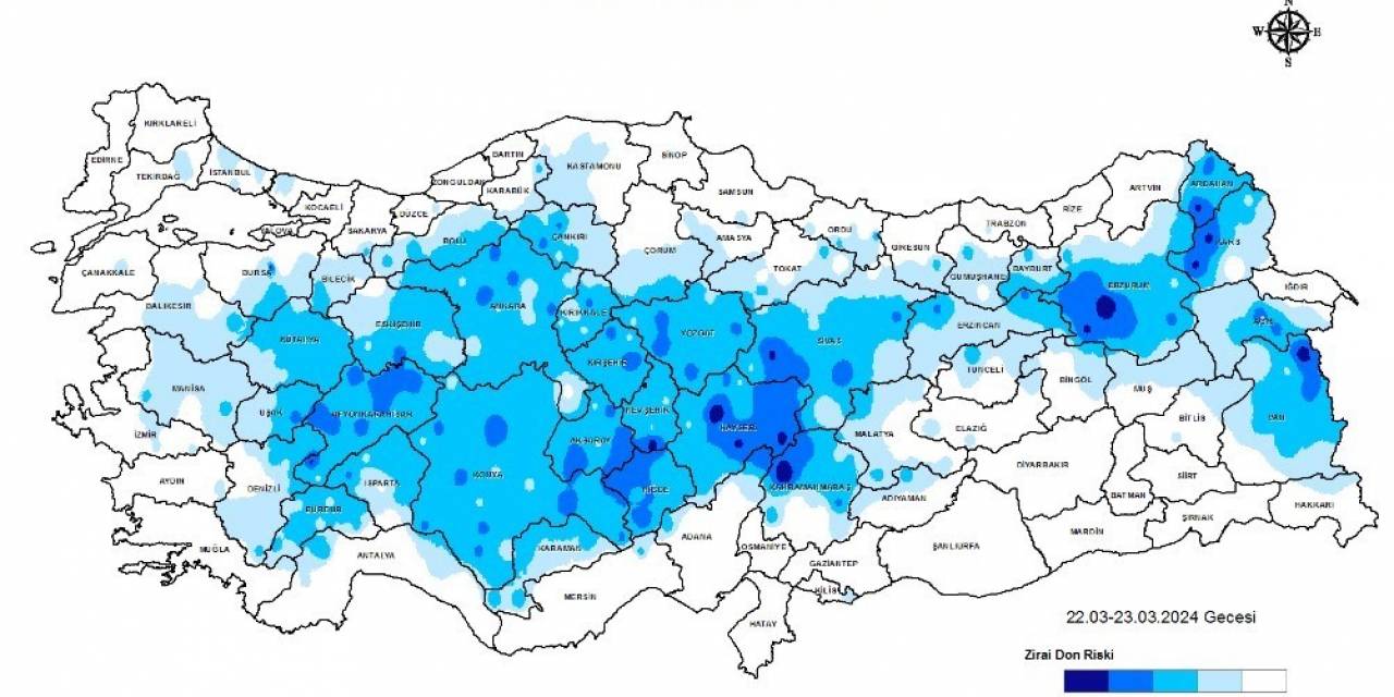 Meteoroloji Denizli İçin Zirai Don Uyarısı Verdi