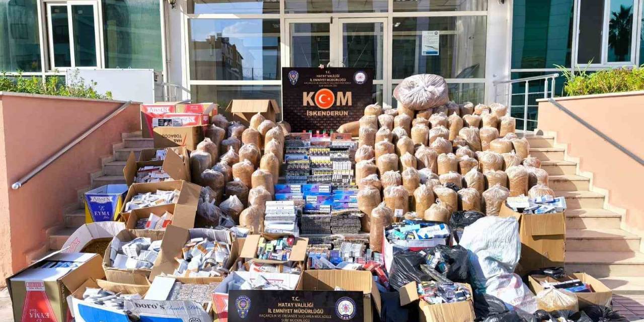 İskenderun’da Kaçak Tütün Ve Sigara Operasyonu