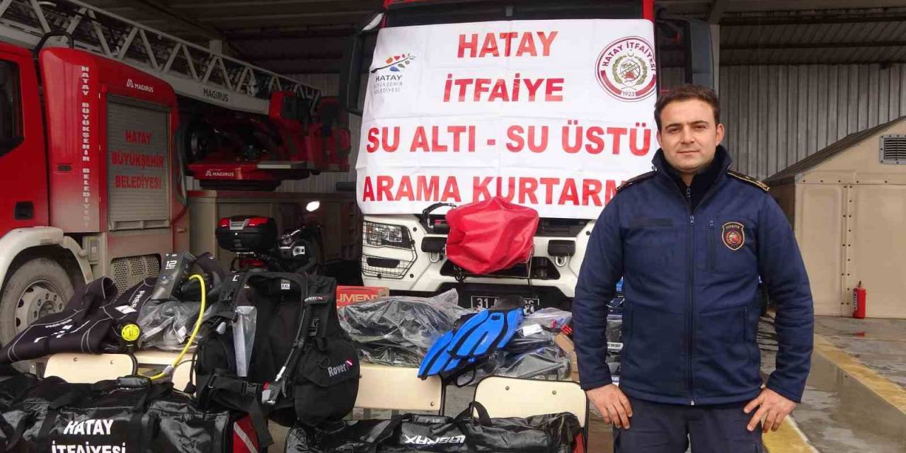 Hatay’da Depremde Zarar Gören Su Altı Ve Su Üstü Arama Ekiplerinin Ekipmanı Güçlendirildi