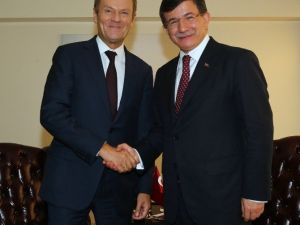 Davutoğlu, Ab Konseyi Başkanı Tusk’la Görüştü