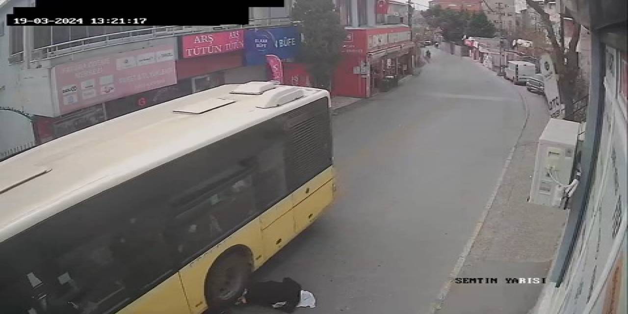 Beykoz’da Yaşlı Kadına Otobüs Çarptı, O Anlar Kameraya Yansıdı