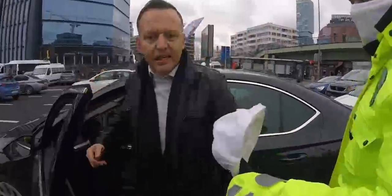 Şişli’de Sürücülerin Korna Kavgası Kask Kamerasına Yansıdı