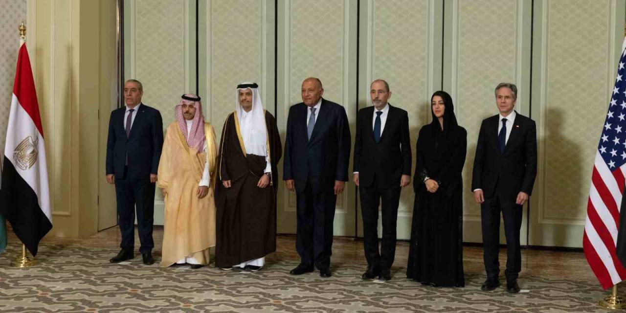 Abd Dışişleri Bakanı Blinken Ve Arap Dışişleri Bakanları "Gazze" Konulu Toplantıda Bir Araya Geldi