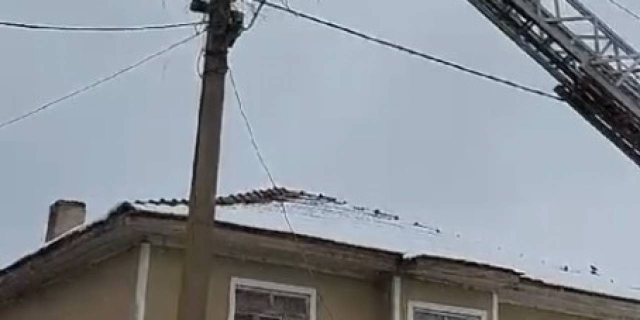 Kara Yakalanan Leylekleri İtfaiye Ekipleri Besledi