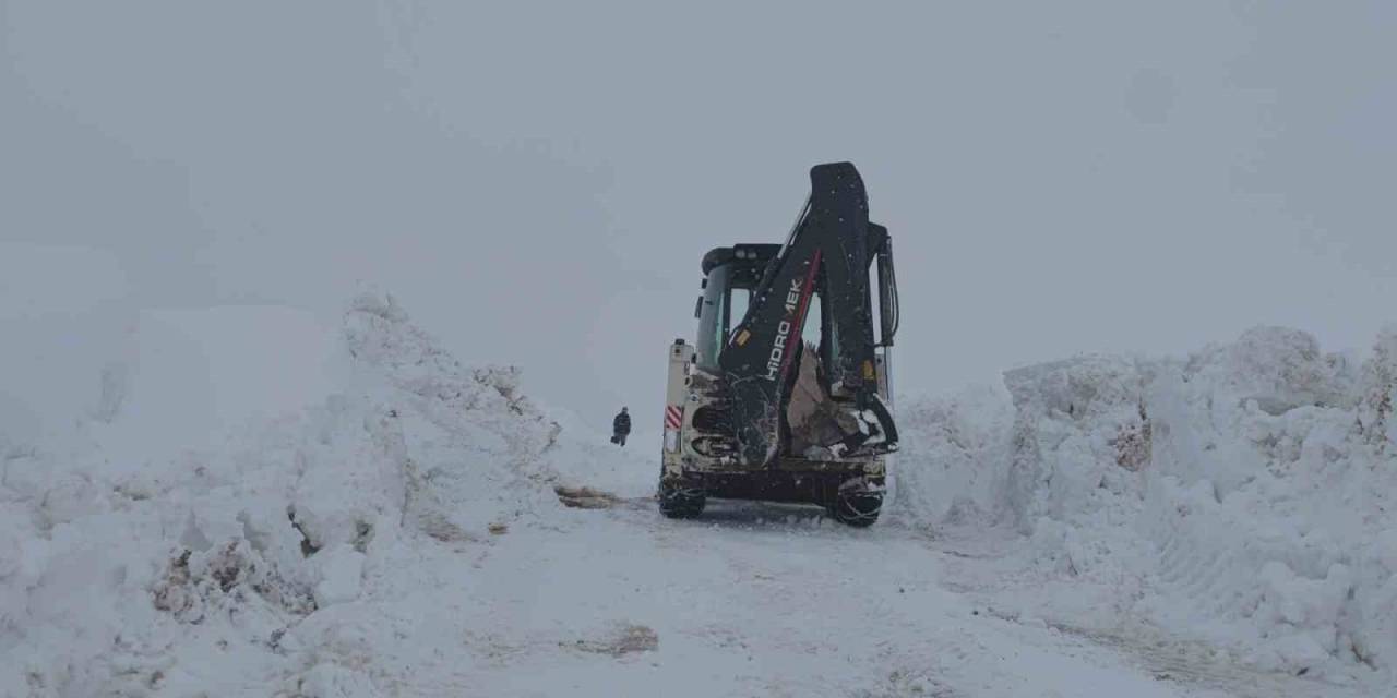 Baharda 4 Metrelik Karda Yol Açma Çalışması