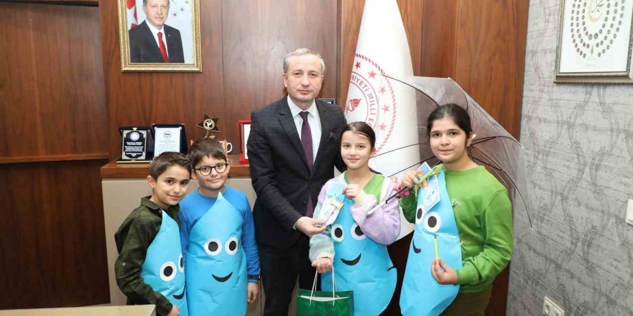 Ağrı’da Dünya Su Günü’nde Öğrenciler Milli Eğitim Müdürü Kökrek İle Buluştu