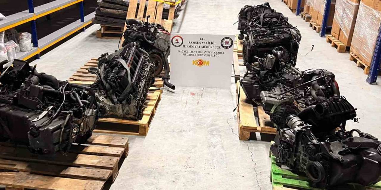 Samsun’da 8 Adet Kaçak Lüks Araç Motoru Ele Geçirildi