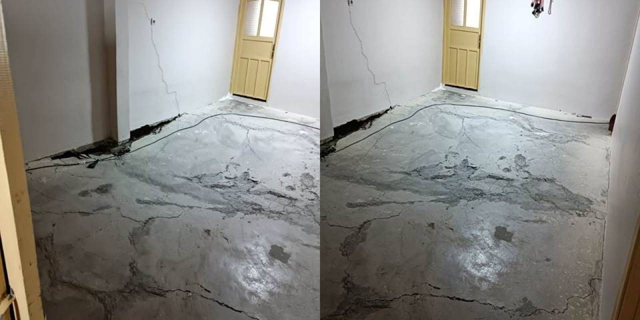 Hakkari’de Kısmen Çöken Bir Ev Boşaltıldı