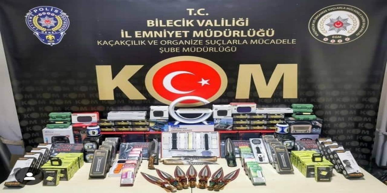 Bilecik’te Gümrük Kaçağı Olduğu Tespit Edilen Ürünler Ele Geçirildi