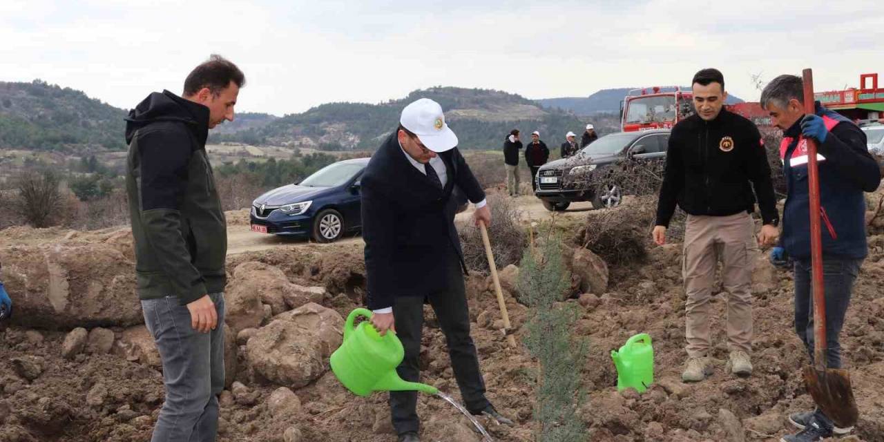 Selendi’de Badem Fidanları Dikildi