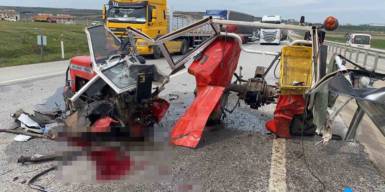 Edirne’de Kazada Ortadan İkiye Bölünen Traktör Sürücüsü Feci Şekilde Can Verdi