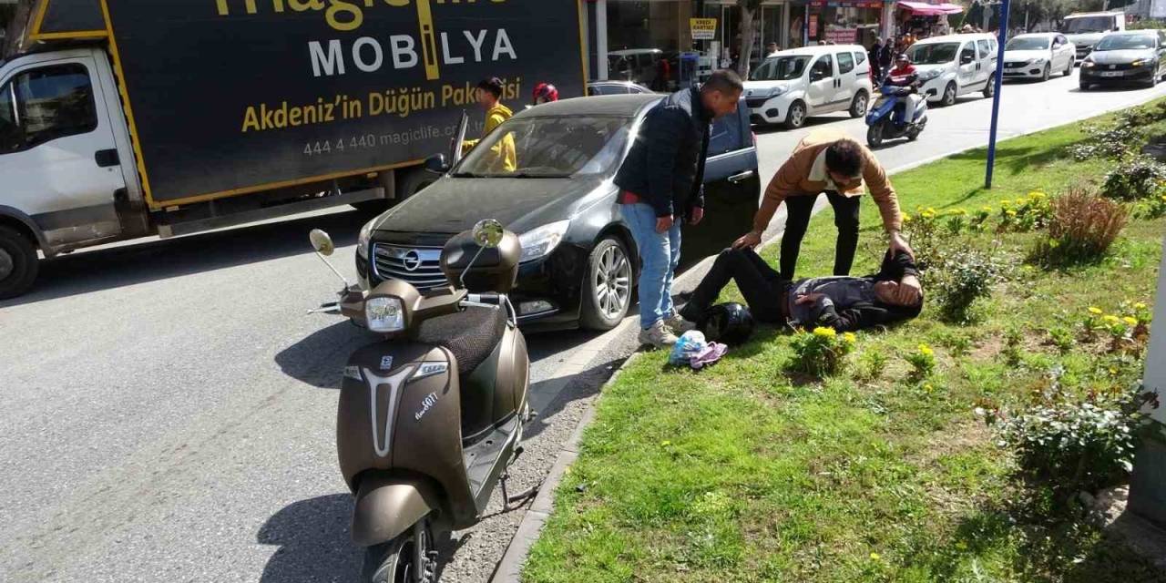 Devrilen Motosikletin Sürücüsü Yaralandı