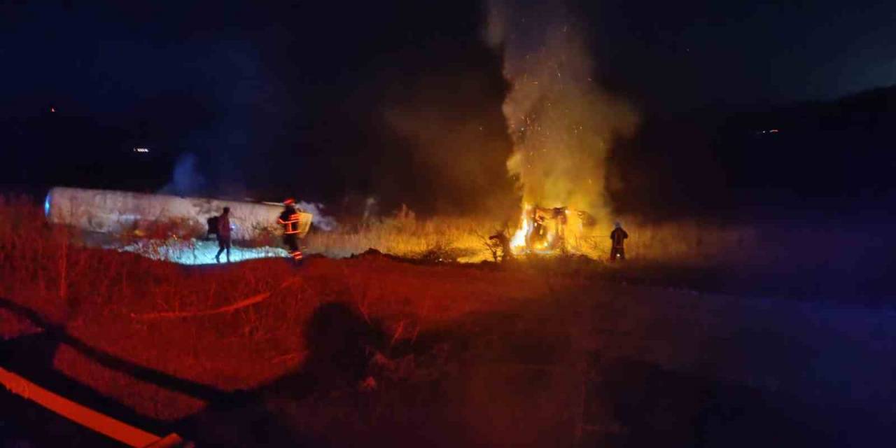 Bursa’da Kontrolden Çıkarak Devrilen Azot Yüklü Tanker Patladı: 1 Ölü