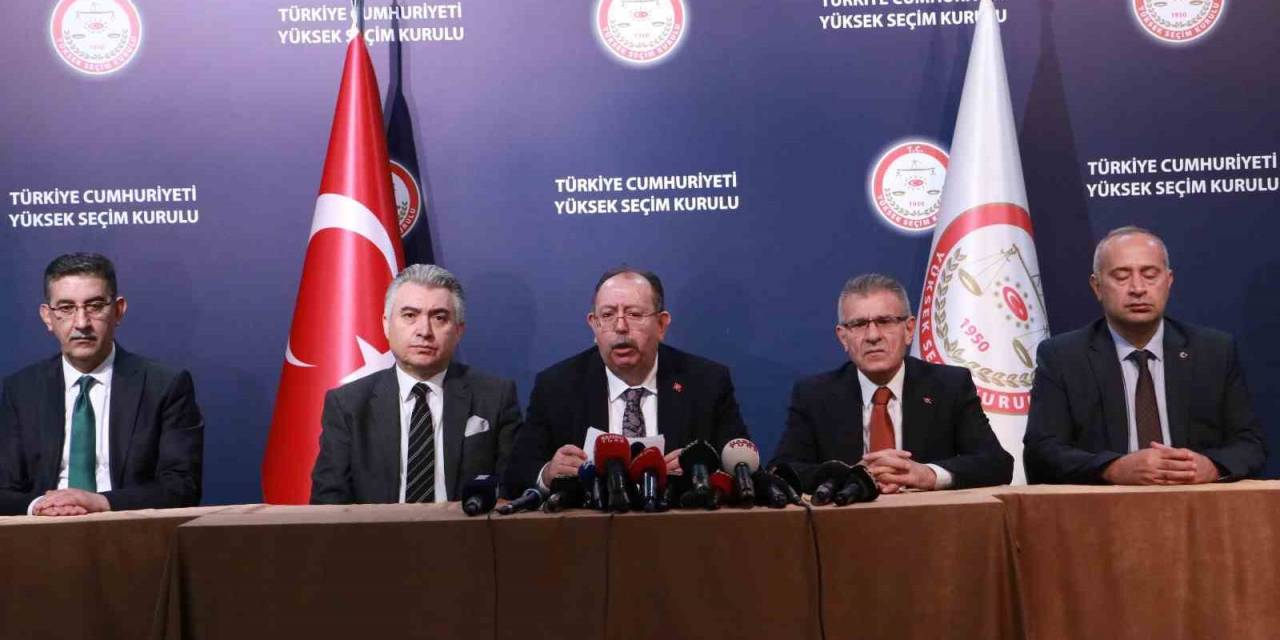 Ysk Başkanı Yener, Mahalli İdareler Genel Seçimleri Geçici Sonuçlarını Açıkladı