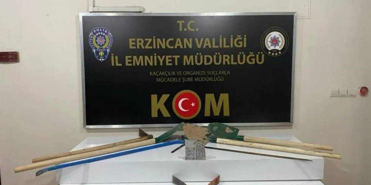 Erzincan’da Kaçak Kazı Yapan 5 Kişi Suçüstü Yakalandı