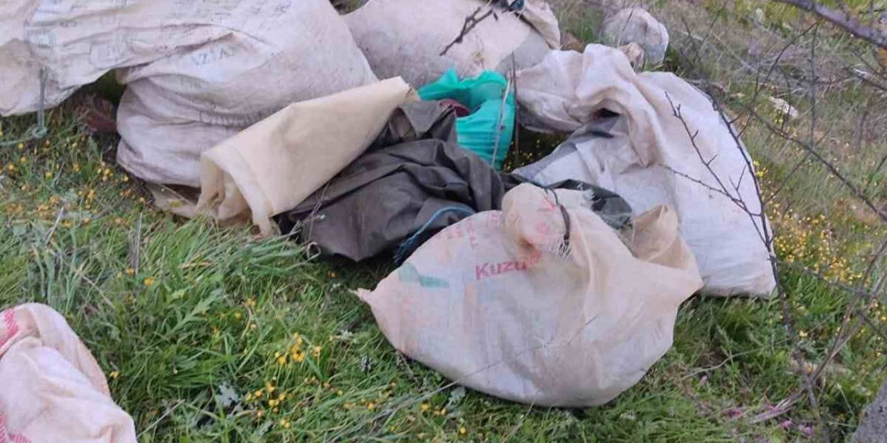 Kaçak Avcılar Malzemelerini Bırakıp Kaçtı