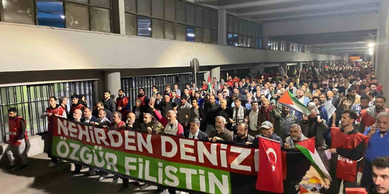 Başkentte Binlerce Vatandaş Filistin İçin Yürüdü