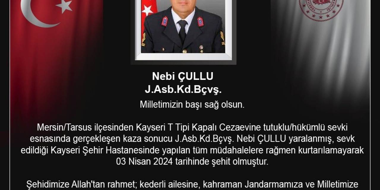 İçişleri Yerlikaya’dan Kazada Şehit Olan Asker İçin Taziye Mesajı