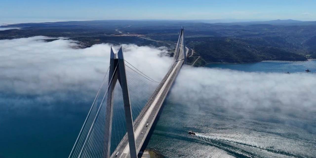 Yavuz Sultan Selim Köprüsü Ve Çevresinde Etkili Olan Sis Havadan Görüntülendi
