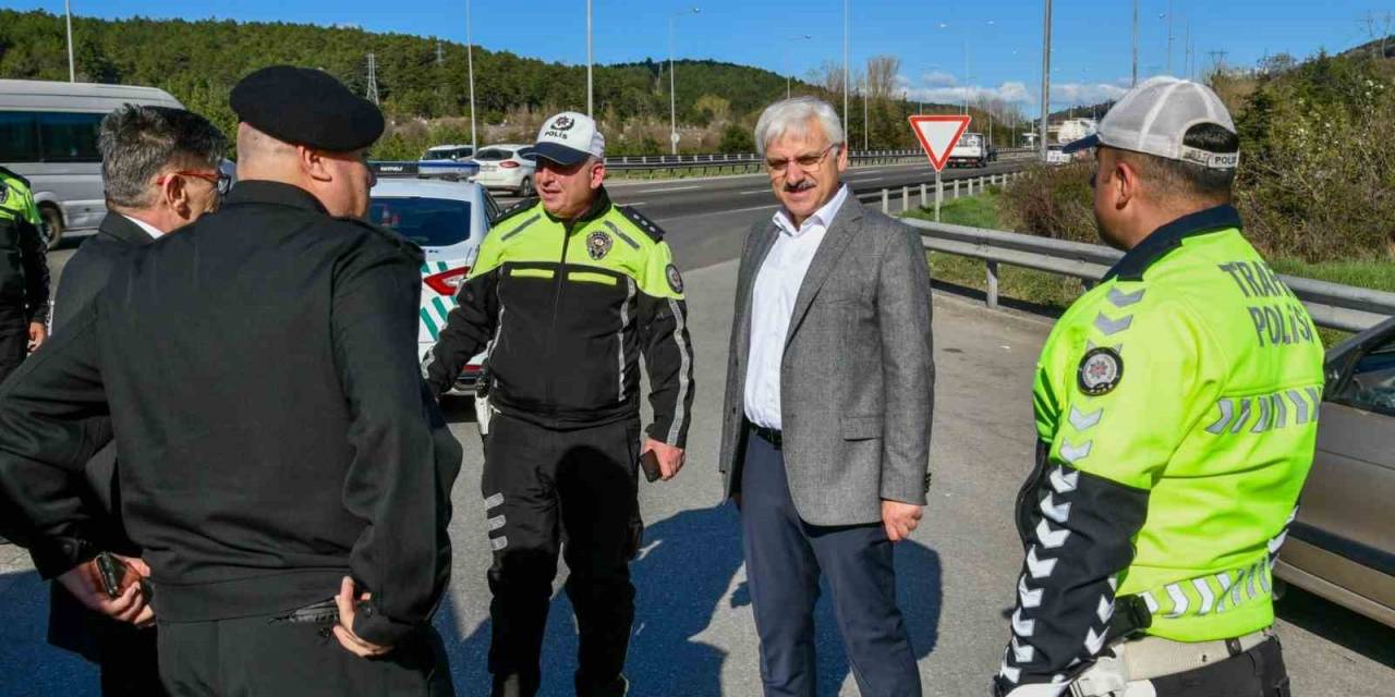 Vali Kılıç, Trafik Kontrol Noktalarını Denetledi