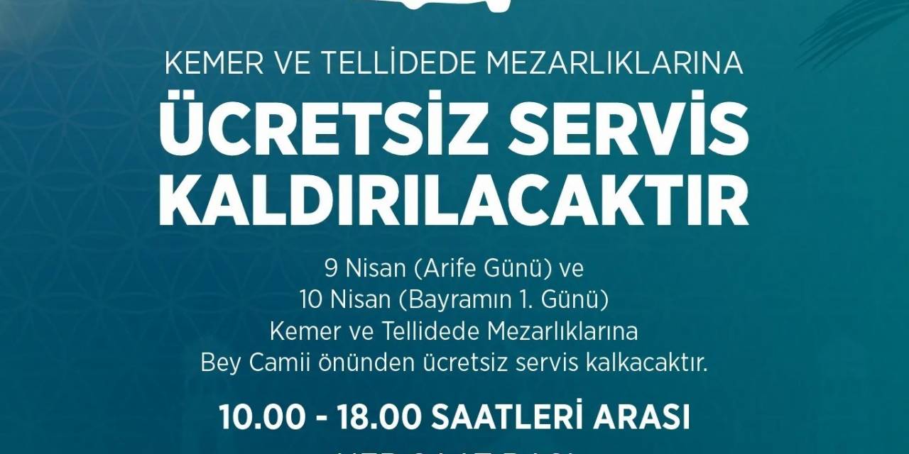 Efeler Belediyesi’nden Mezarlık Ziyaretleri İçin Ücretsiz Ulaşım Desteği