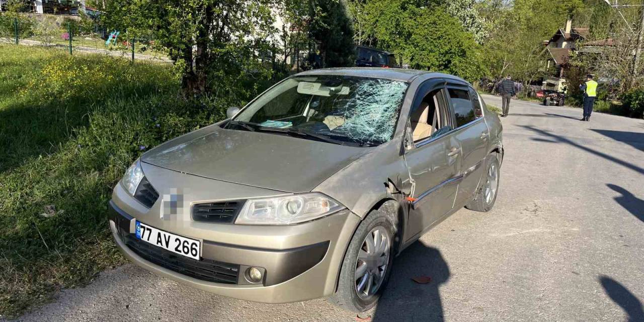 Otomobil İle Atv Kafa Kafaya Çarpıştı: 2 Yaralı