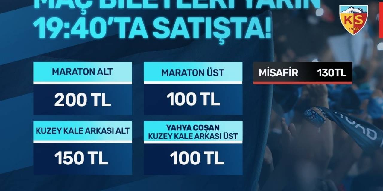 Y. Adana Demirspor - Kayserispor Maçının Biletleri Satışa Çıktı