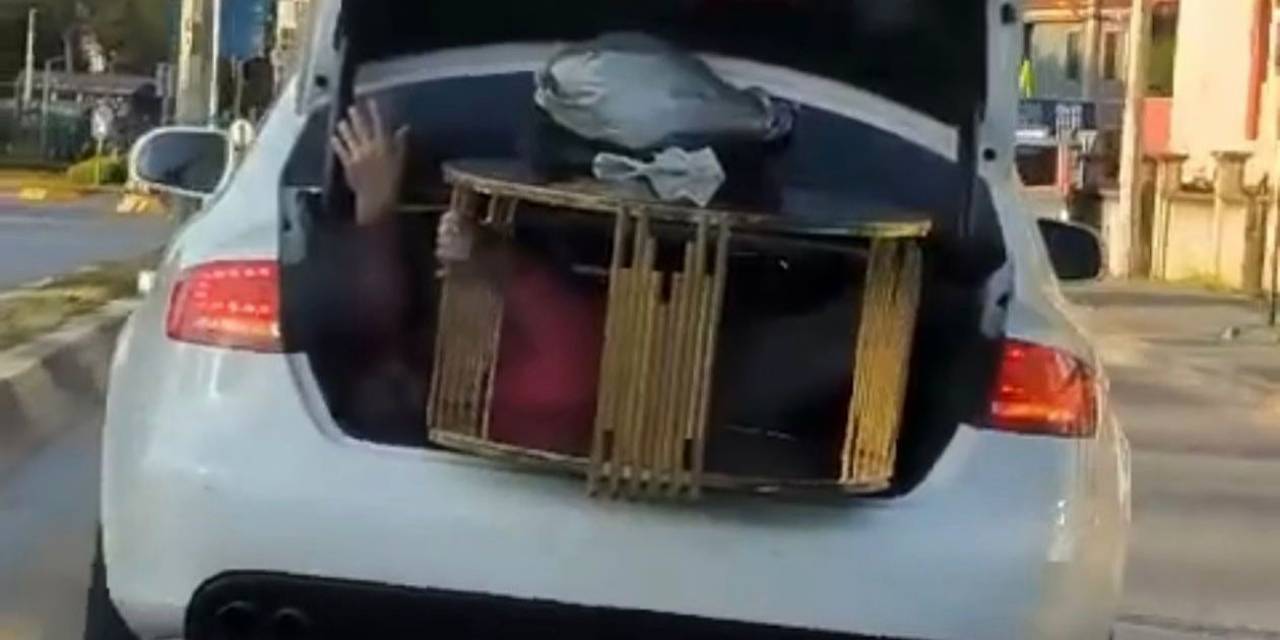 Otomobilin Bagajında Sehpa Taşıyan Vatandaşı Görenler Dönüp Bir Daha Baktı