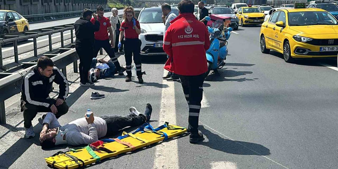 Tem Otoyolu’nda Kaza: Yaralılar Acı İçerisinde Yerde Kıvrandı, Sürücü Ve Eşi Panik Yaşadı