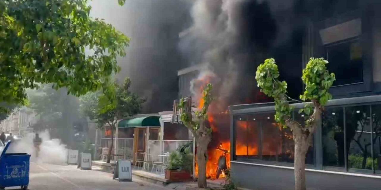 Manisa’da Kafede Çıkan Yangın Korkuttu