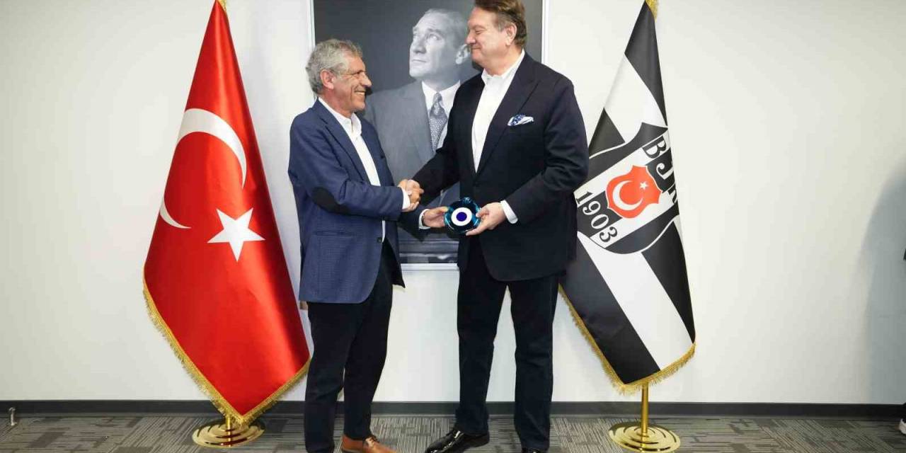 Beşiktaş Başkanı Hasan Arat, Fernando Santos İle Vedalaştı