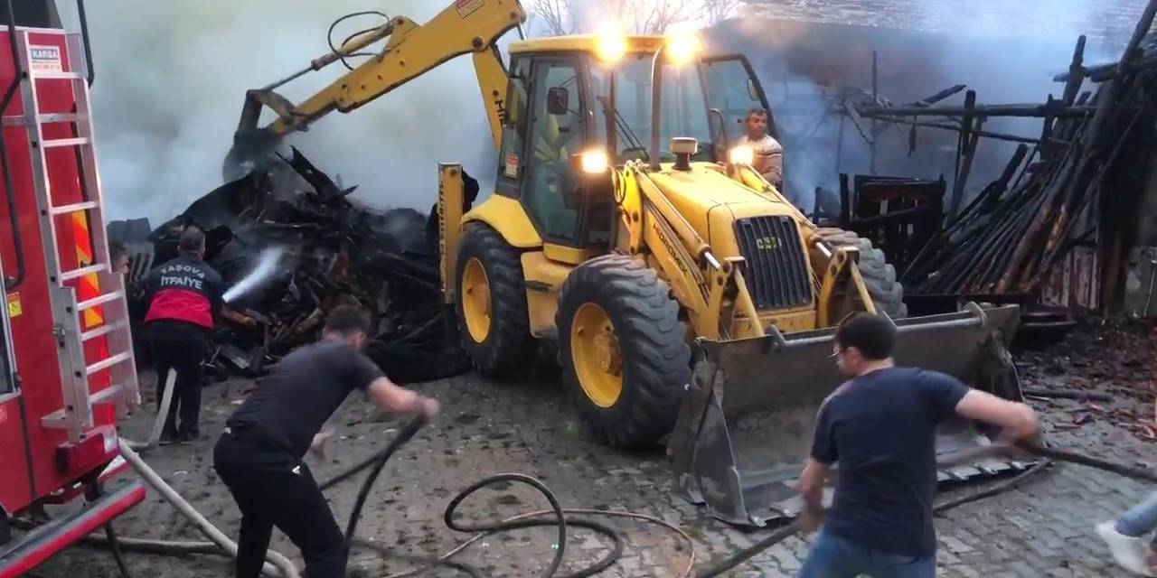 Amasya’da Ahırda Çıkan Yangın Söndürüldü