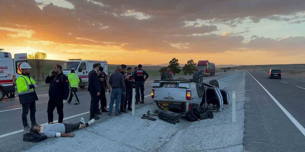 Pikap Takla Attı: 1’i Ağır 3 Yaralı