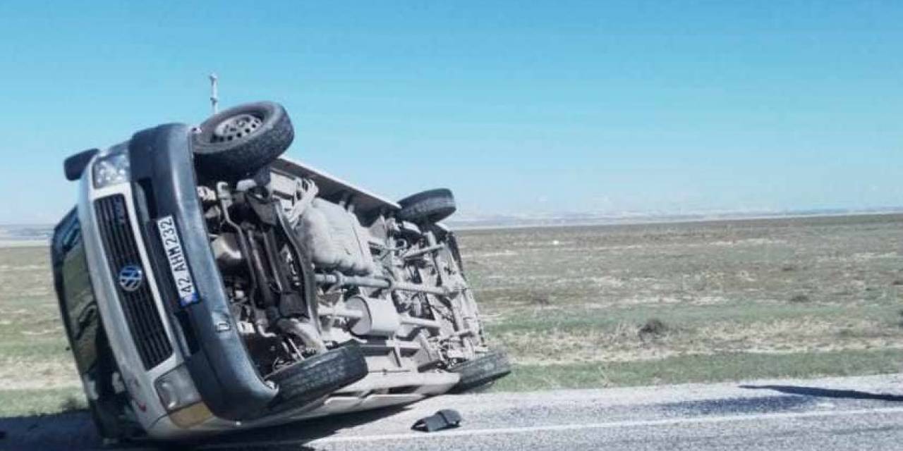 Konya’da Minibüs Devrildi: 1 Yaralı