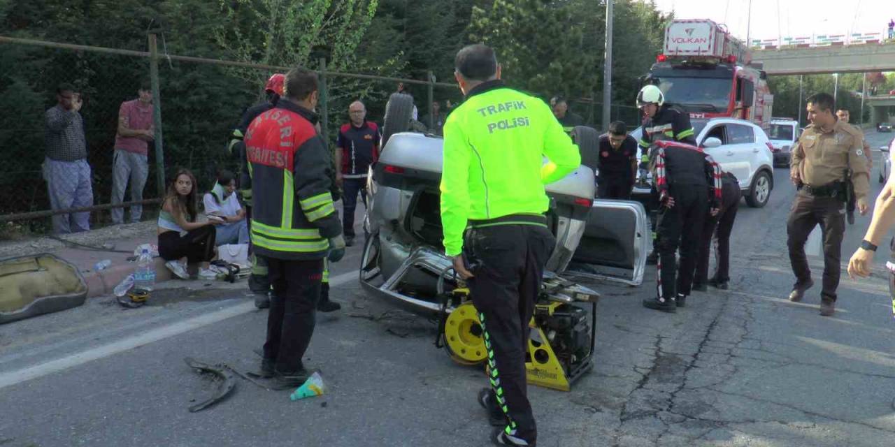 Kontrolden Çıkan Otomobil Takla Attı: 2’si Ağır 4 Yaralı