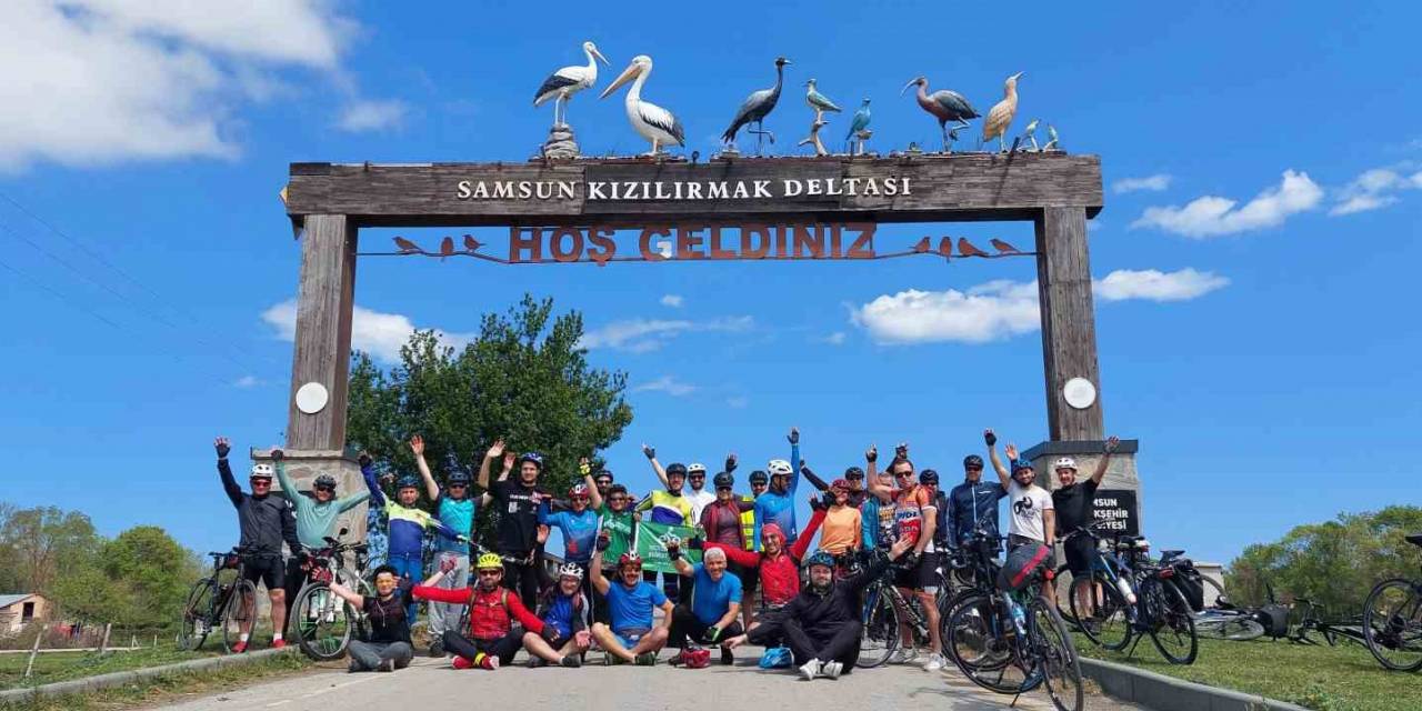 Kızılırmak Deltası’na Bisiklet Turu: 104 Km Pedal Çevirdiler