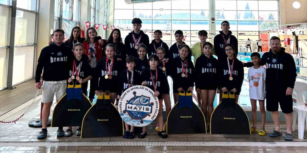 Manisa’da Okul Sporları Su Altı Sporları Paletli Yüzme Yarışmaları Tamamlandı