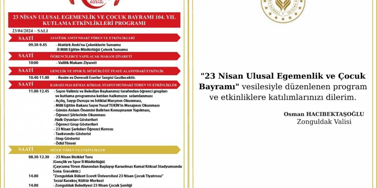 Zonguldak’ta 23 Nisan Coşkusu Yaşanacak