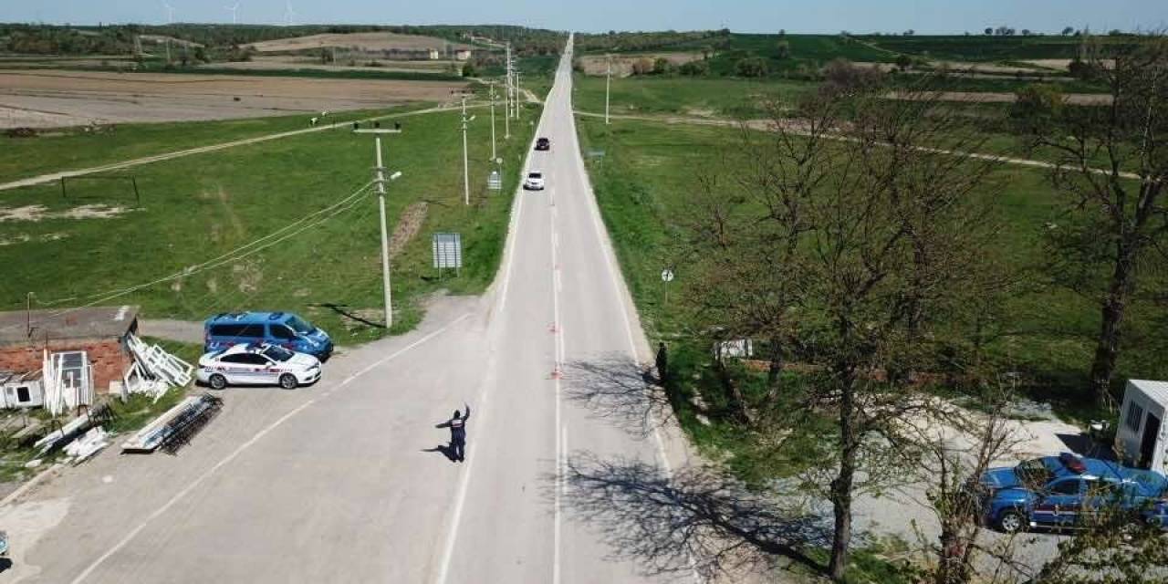 Edirne’de Jandarmasından Dron Destekli Trafik Denetimi