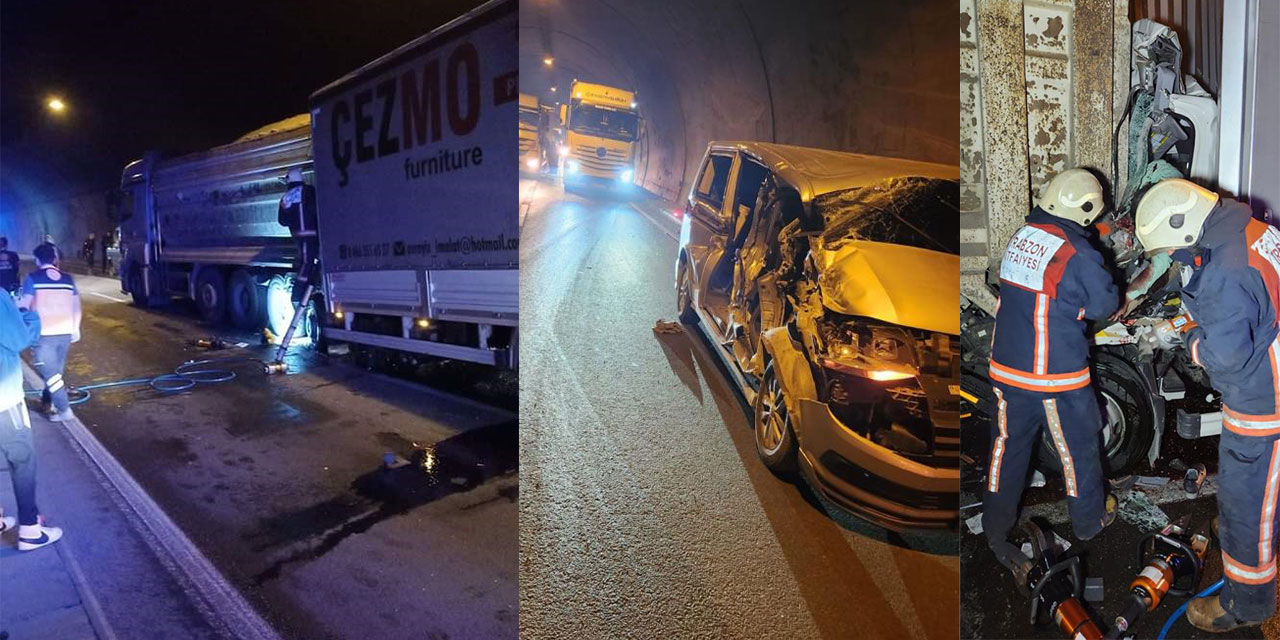 Trabzon’da Tünelde Zincirleme Kaza: 1 Ölü, 6 Yaralı