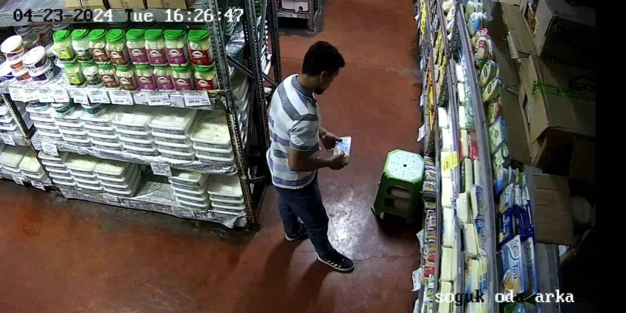 Şanlıurfa’da Markette Kaşar Peynir Hırsızlığı Kameraya Yansıdı