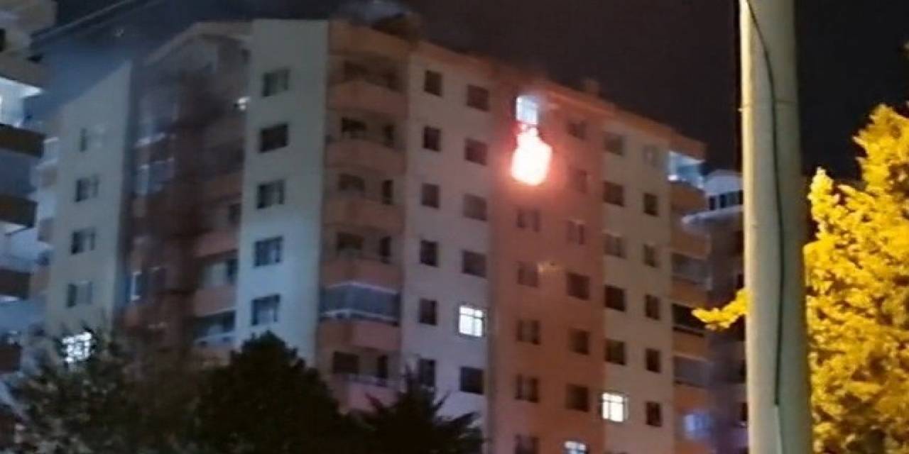 Konya’da Bir Apartmanın 9’uncu Katı Alevlere Teslim Oldu