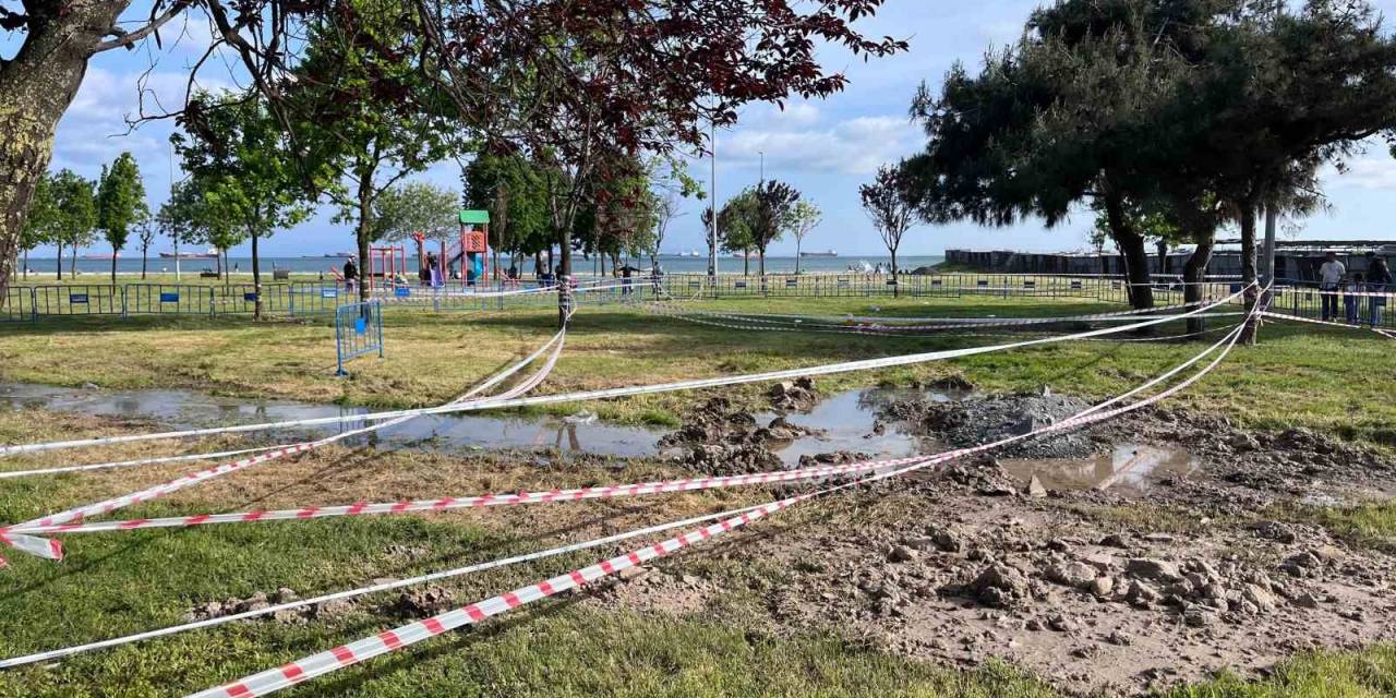 Küçükçekmece’de 5 Yaşındaki Çocuğun Su Birikintisine Düşerek Öldüğü Alan Görüntülendi