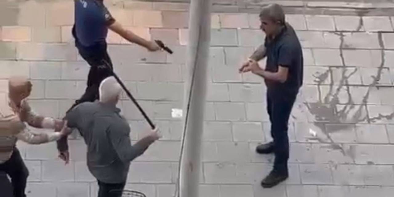 Bıçaklı Saldırganı Polis Etkisiz Hale Getirdi, O Anlar Kamerada