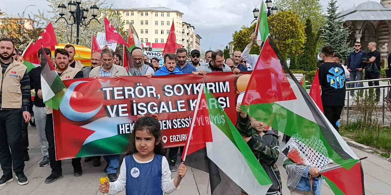 Erzurum’da Hekimler Ve Sağlıkçılar Filistin İçin "Sessiz Yürüyüş" Yaptı