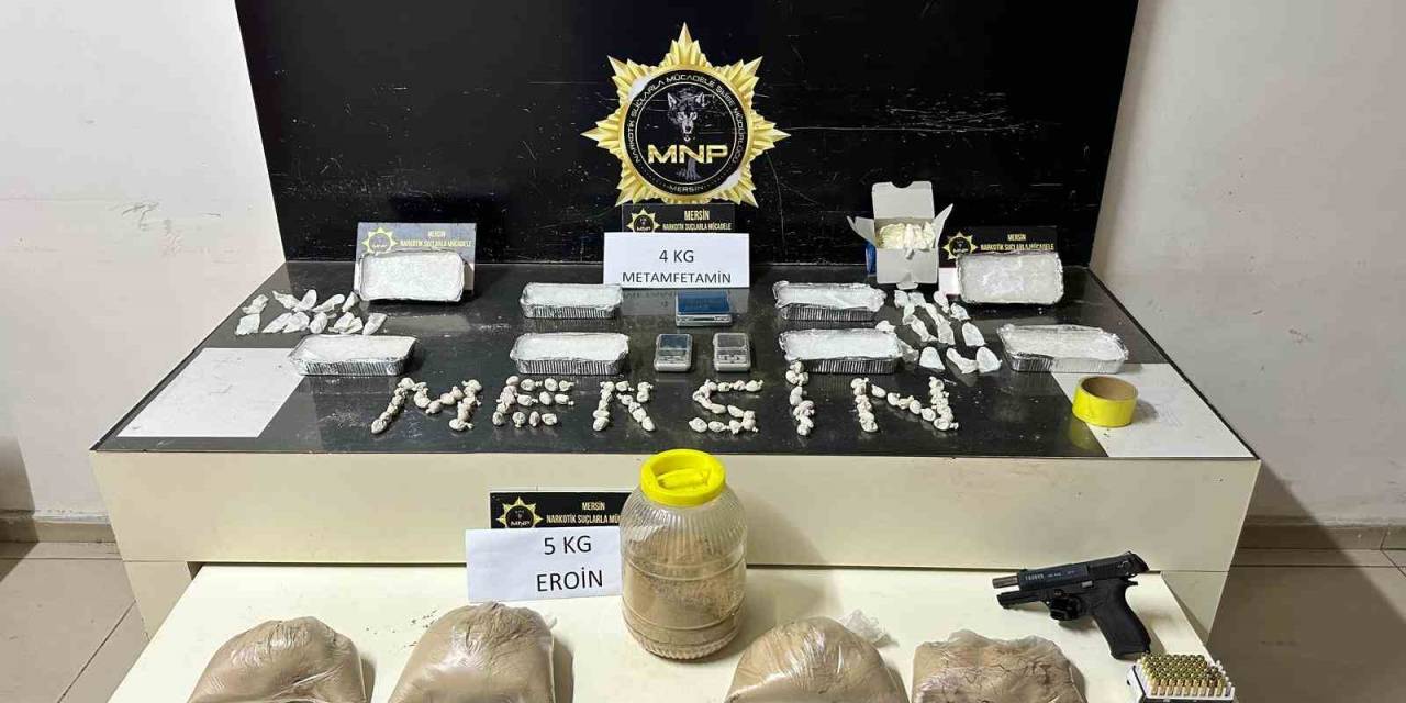 Mersin’de Uyuşturucu Operasyonu: Paket Paket Eroin Çıktı, 4 Kişi Yakalandı